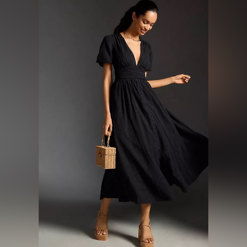 Anthropologie Katerina Dress Black Size Small